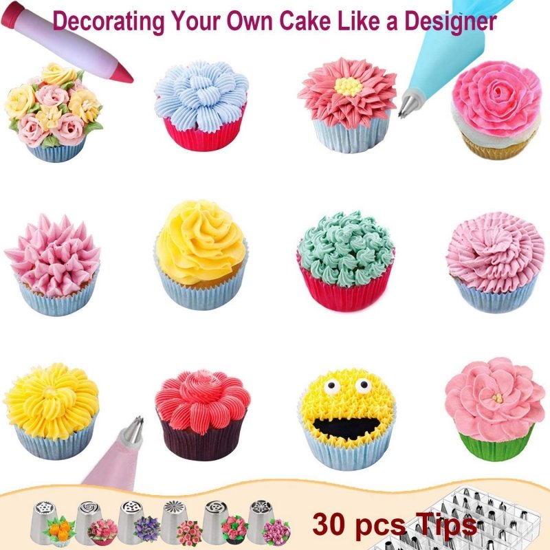 173pcs Wholesale rotating cake decorating supplies kit baking tool cake stand turntable equipment cake making tools set