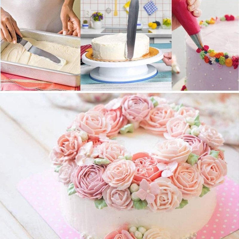 173pcs Wholesale rotating cake decorating supplies kit baking tool cake stand turntable equipment cake making tools set