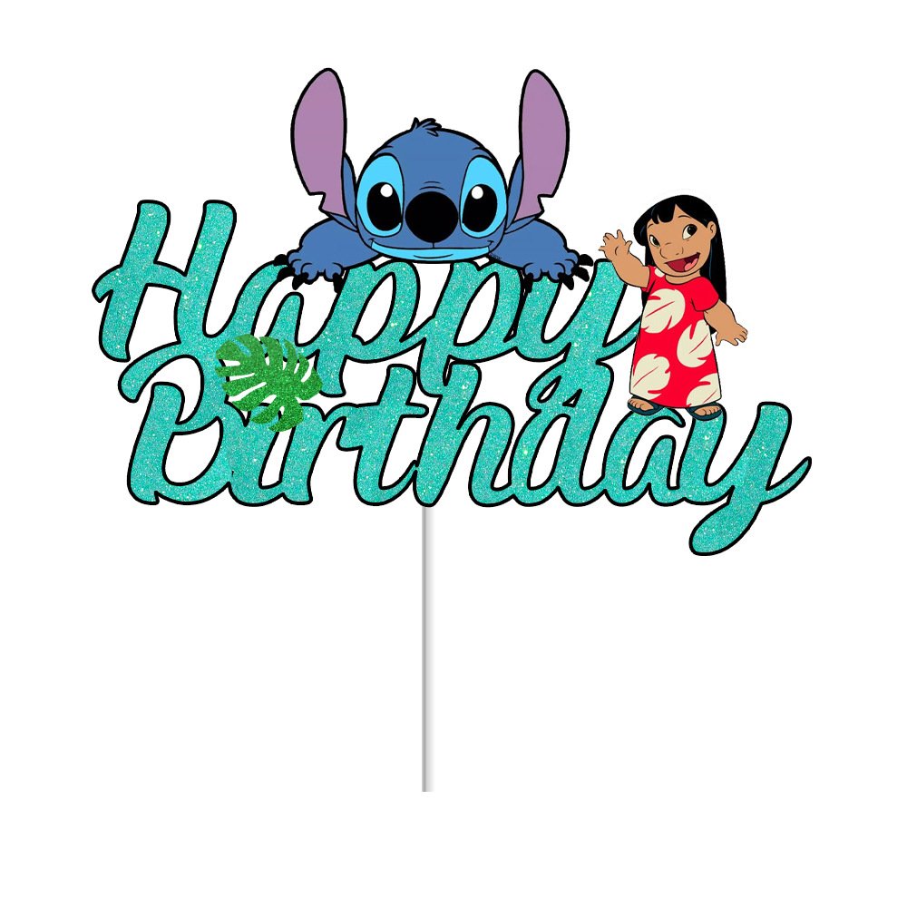 cake decorating supplies glitter paper Cake Topper for Children's Party Cupcake Toppers with Happy Birthday Cake Decorations