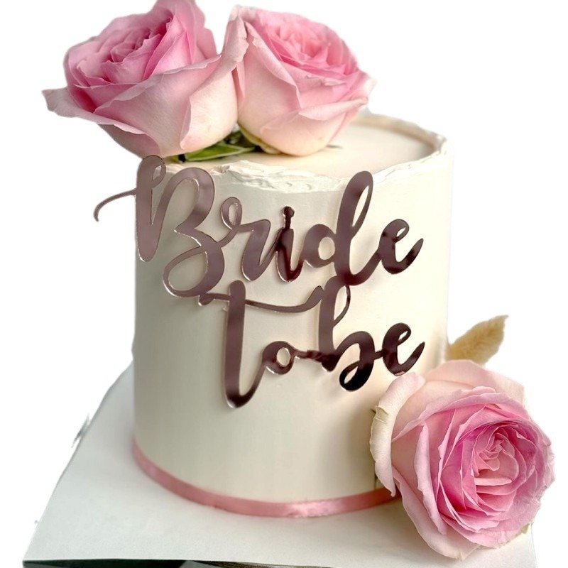 New Innovation Acrylic Cake Decorating Supplies Bride to be Side Acrylic Cake Decoration Bride and Groom Cake Topper for Wedding