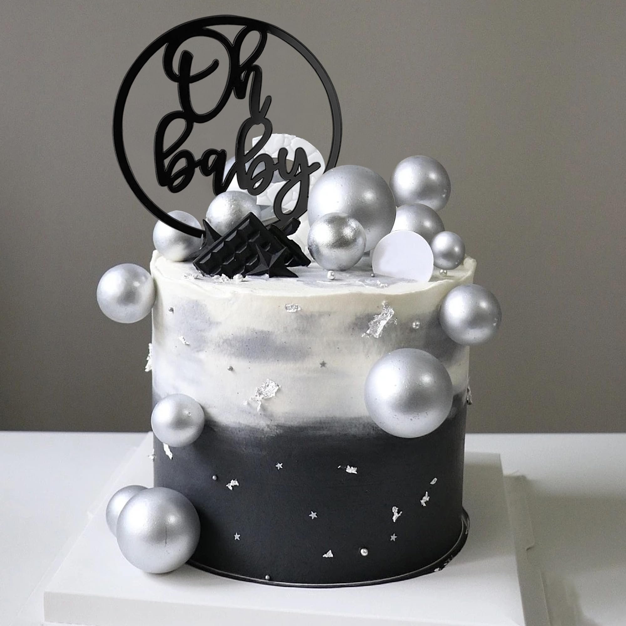 Factory customization 40 PCS Cake Decorating Supplies Acrylic Cake Topper Side Cake Decorations for Gender Reveal Birthday Party