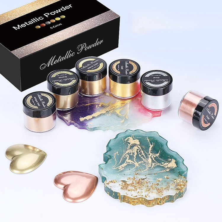 YS Factory Price 6-Color Metallic Powder Pigments Epoxy Resin Pearlescent Colorants DIY Handmade Crafts Jewelry Making Materials
