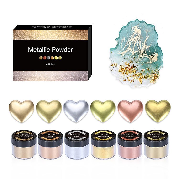 YS Factory Price 6-Color Metallic Powder Pigments Epoxy Resin Pearlescent Colorants DIY Handmade Crafts Jewelry Making Materials
