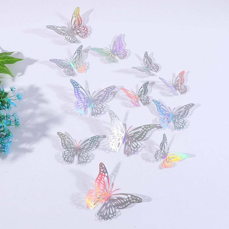Butterfly sticker Three-Dimensional Butterfly Home Decoration Butterfly Wall Stickers Wedding Party Supplies