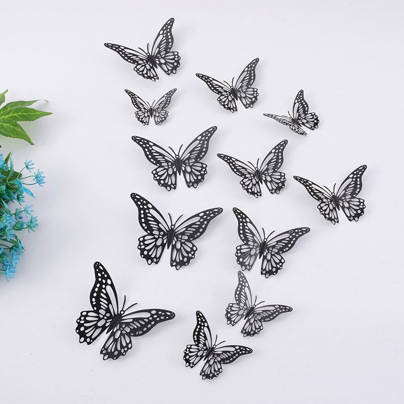 Butterfly sticker Three-Dimensional Butterfly Home Decoration Butterfly Wall Stickers Wedding Party Supplies