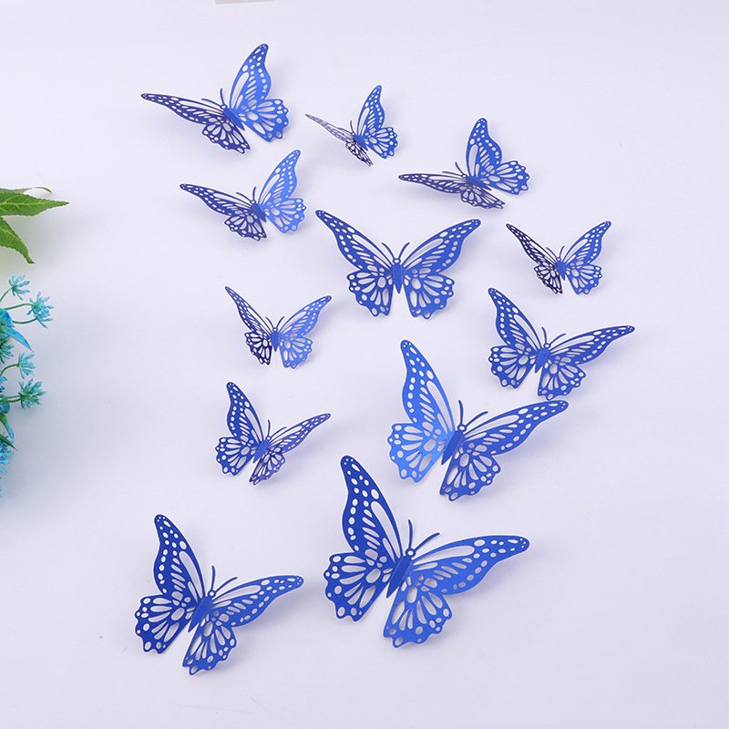 Butterfly sticker Three-Dimensional Butterfly Home Decoration Butterfly Wall Stickers Wedding Party Supplies