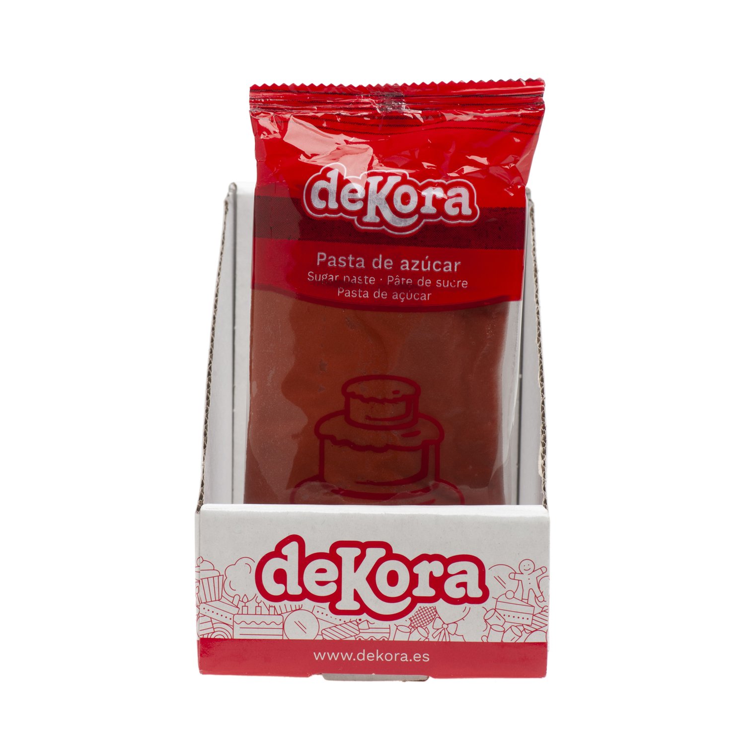 Dekora Brand Display Of 6 250G Edible Brown Sugar Paste Fondant Perfect For Cake Decorating