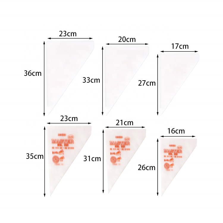 Wholesale 100pcs/bag Food Grade Piping Bags Icing Fondant Cake Cream Decoration Disposable Pastry Bag