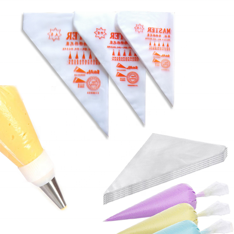Wholesale 100pcs/bag Food Grade Piping Bags Icing Fondant Cake Cream Decoration Disposable Pastry Bag