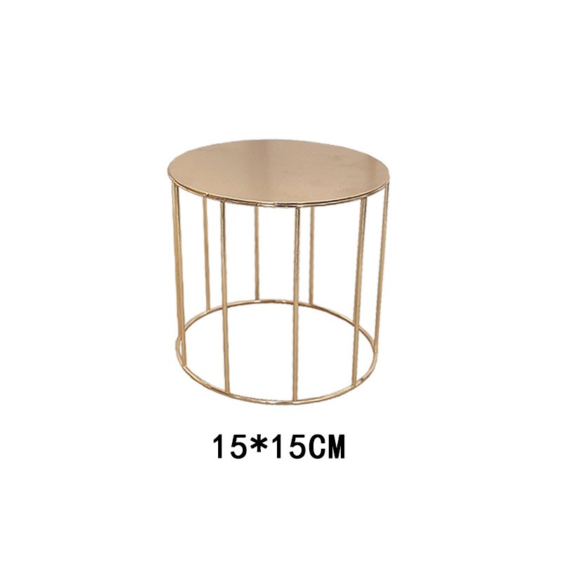 Iron cake stand wedding round dessert table tray golden cake simple layered stand