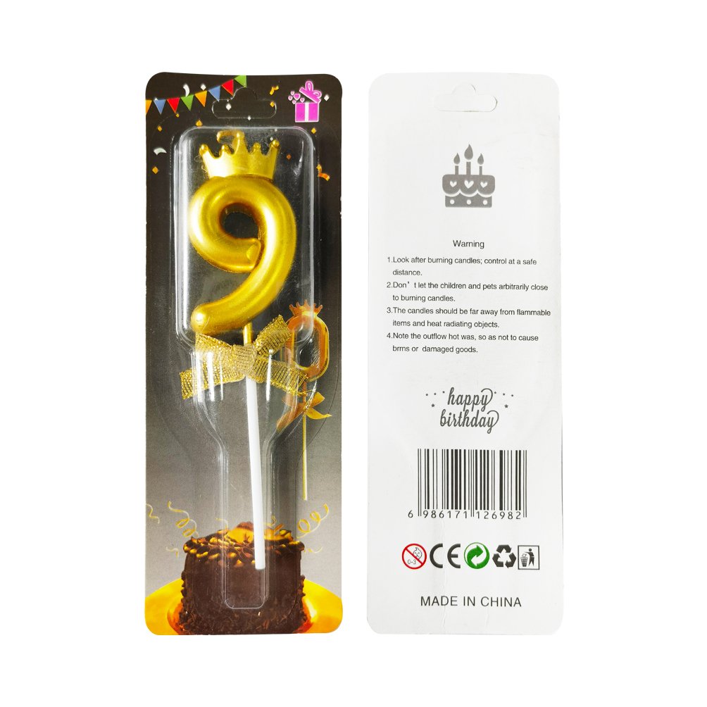 Wholesale Festival Celebration Children Adult Creative Party Decoration Gold Number Cake Birthday Candles