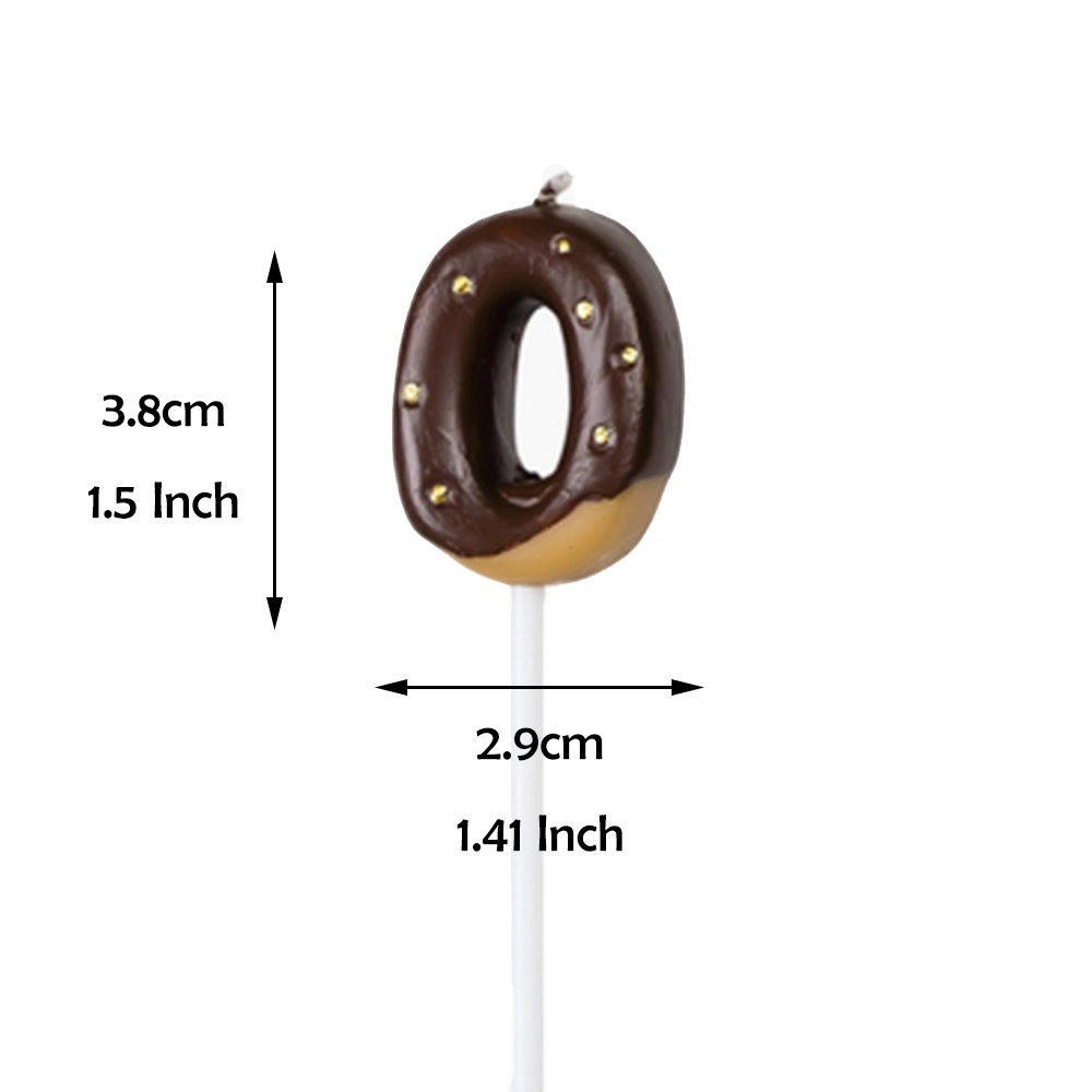 Sweet Chocolate Biscuits For Cake Topper Digital Candles 0-9 Number Wishing Gradient Party Dessert Table Dress Up numeral candle