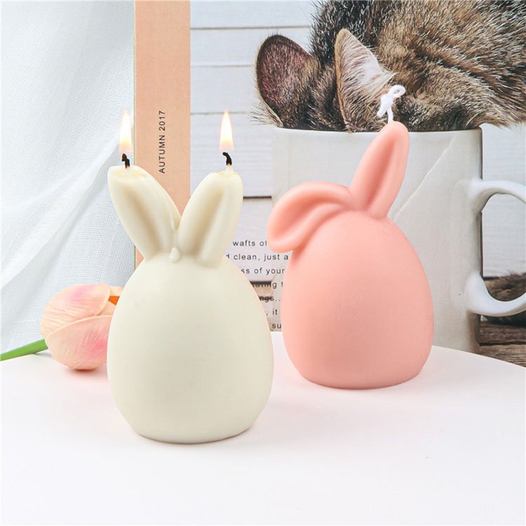 YS DIY Cute Easter Egg Bunny Candle Silicone Mold Handmade Desktop Decoration Gypsum Aromatherapy Silicone Plaster Mould Tools
