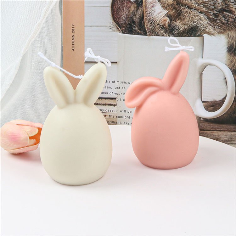 YS DIY Cute Easter Egg Bunny Candle Silicone Mold Handmade Desktop Decoration Gypsum Aromatherapy Silicone Plaster Mould Tools