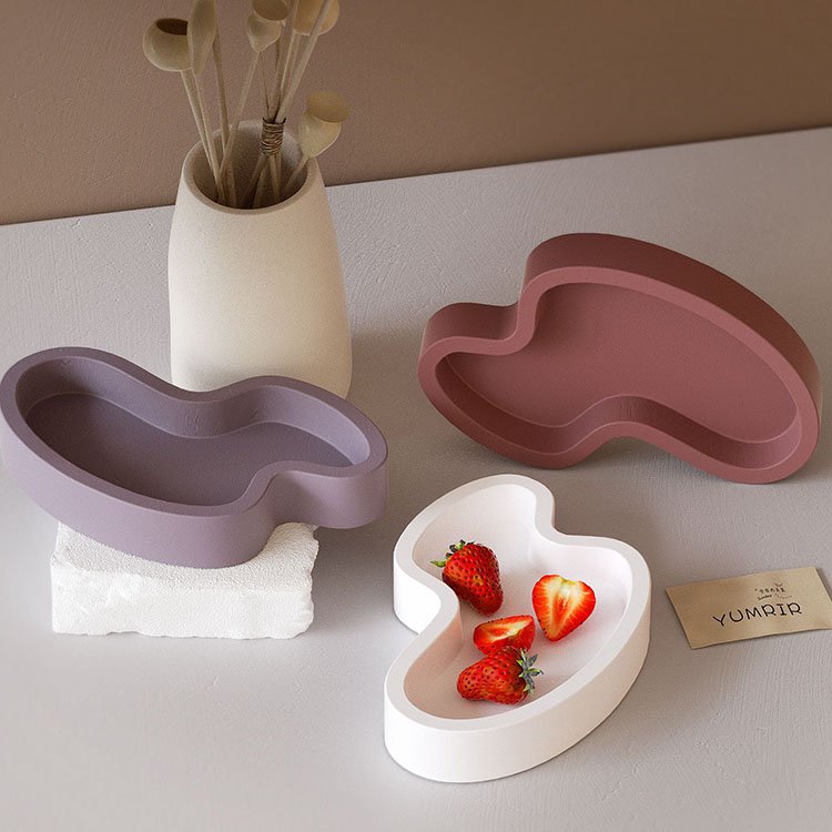 YS Irregular Tray Plaster Silicone Mold DIY Jewelry Storage Box Resin Mould Coaster Saucer Concrete Cement Molds Home Decoration