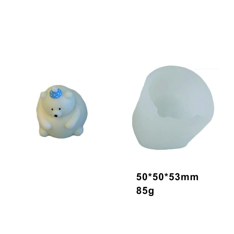 Early Riser Cute Little Bear Silicone Candle Mold Cake Decorating Supplies Soap Mold Plaster Home Decor Resin Molds
