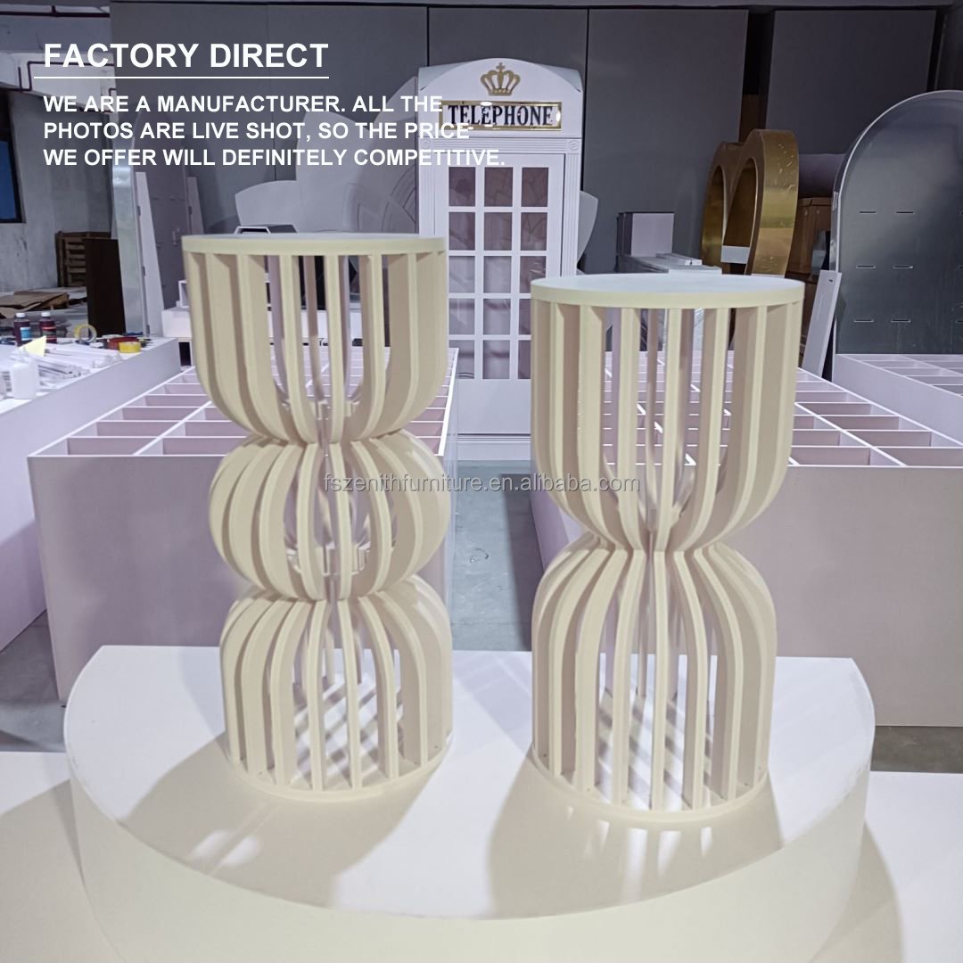 Wedding Decoration Supplies Cake Display Pedestal Stand pvc Acrylic Flower Desert Table Cylinder Plinth