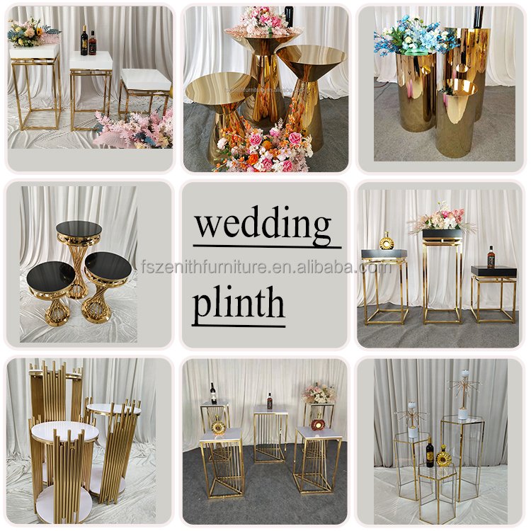 Wedding Decoration Supplies Cake Display Pedestal Stand pvc Acrylic Flower Desert Table Cylinder Plinth