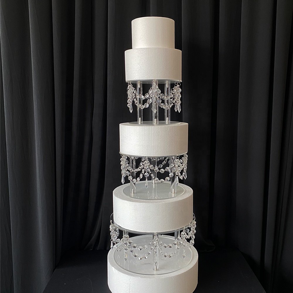 Hot Design Modern 3-Tier Acrylic Wedding Cake Stand High Quality Display Stand for Weddings Events