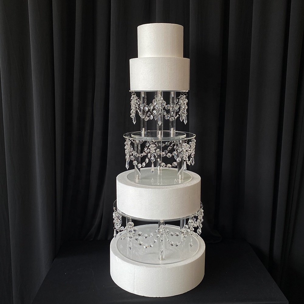 Hot Design Modern 3-Tier Acrylic Wedding Cake Stand High Quality Display Stand for Weddings Events
