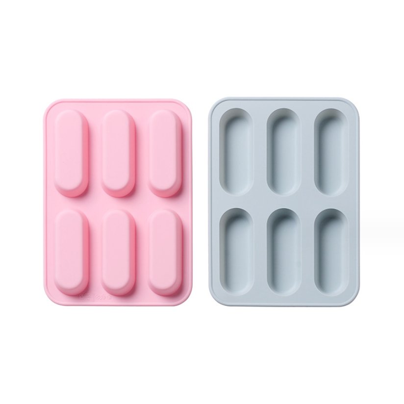 6 Cavities Finger Shape Non Stick Silicone Cake Mold BPA Free Chocolate Biscuit Pan DIY Decorative Baking Tray