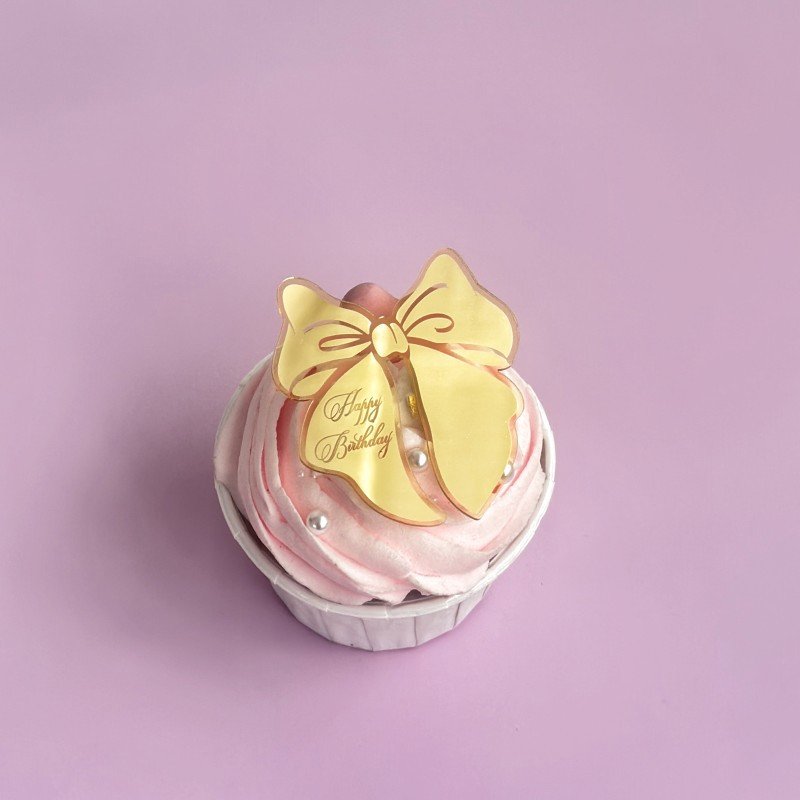 Happy Birthday Acrylic Cake Decorator Love You Mom Cake Topper Elegant Bow Design for Cake Decorating Supplies