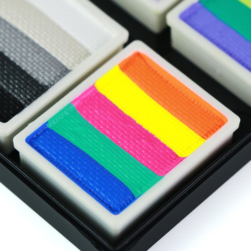 Pintacaritas profesional Water Activated Rainbow Split cake Body Painting Supplies Face Paint Kit For Kids Professional