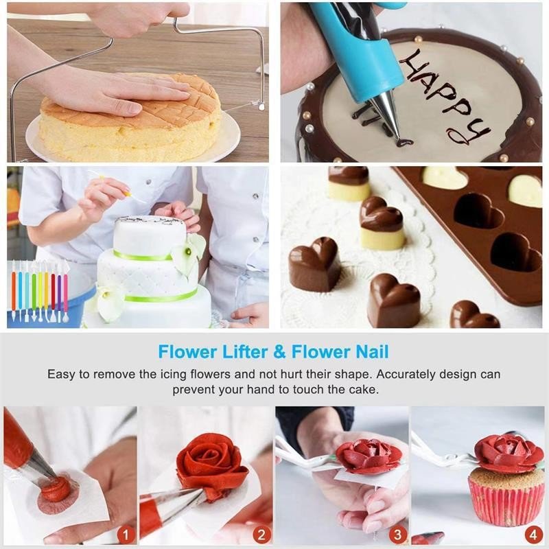 New Design Cake Decorating Set Baking Tools Rotating Cake Stand Turntable Supplies Cake Baking Tools