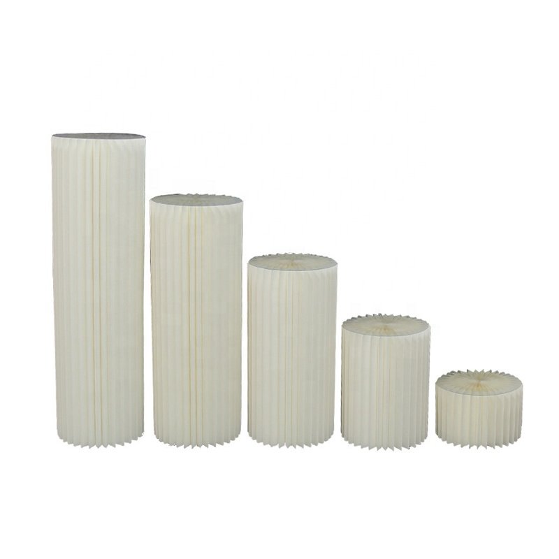 Foldable Paper Columns Display Pedestals Stands For Wedding, Foldable Paper Columns Display Pedestal Stands with Acrylic Disc