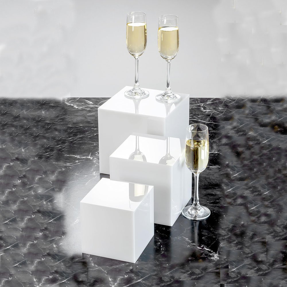 Factory wholesale 3 Pcs wedding decoration Display plate party cake decorating supplies Acrylic Cake Tray Boxes for home decor