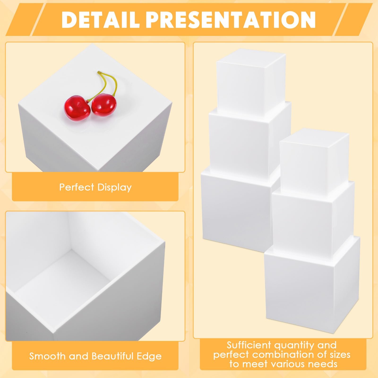 Factory wholesale 3 Pcs wedding decoration Display plate party cake decorating supplies Acrylic Cake Tray Boxes for home decor