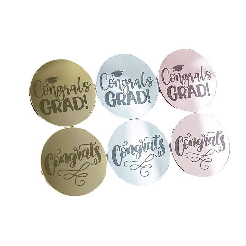 Graduation season marking acrylic cupcake decoration round marking graduation cake decoration cake toppers different designs