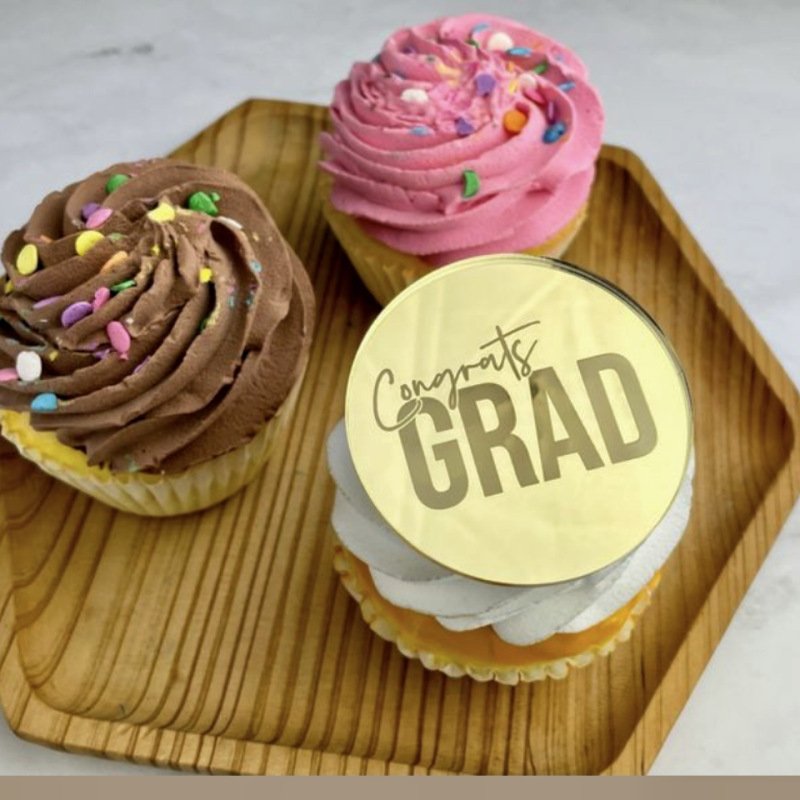 Graduation season marking acrylic cupcake decoration round marking graduation cake decoration cake toppers different designs
