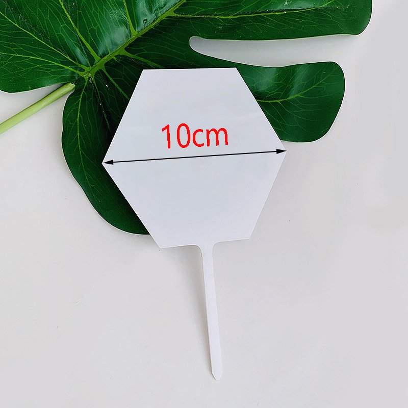Happy Birthday Hexagon Acrylic Cake Topper for Birthday Party Supplies Personalized Christmas Cake Toppers Wedding Decoration