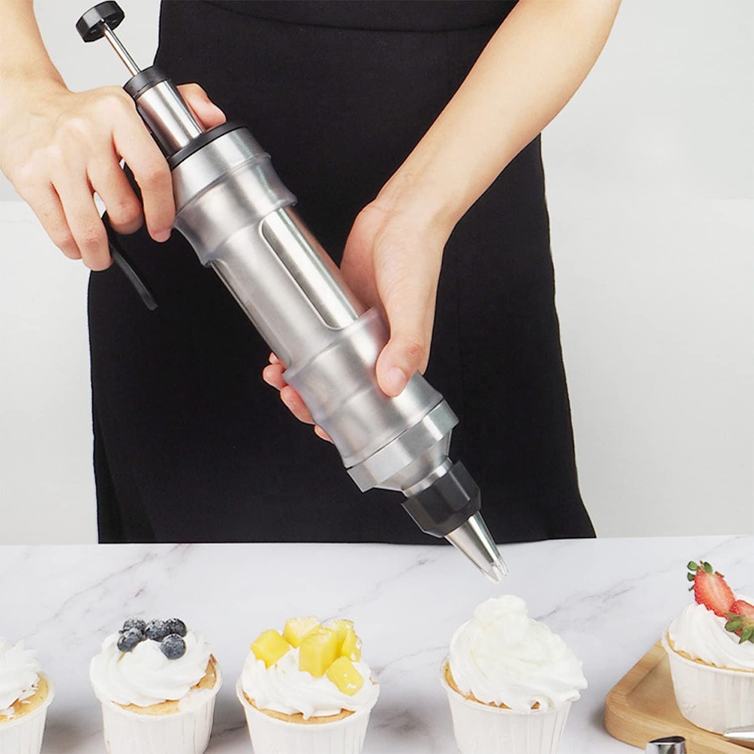 Icing Decoration Gun Set Stainless Steel Dessert Decorator Cake Decorating Tool