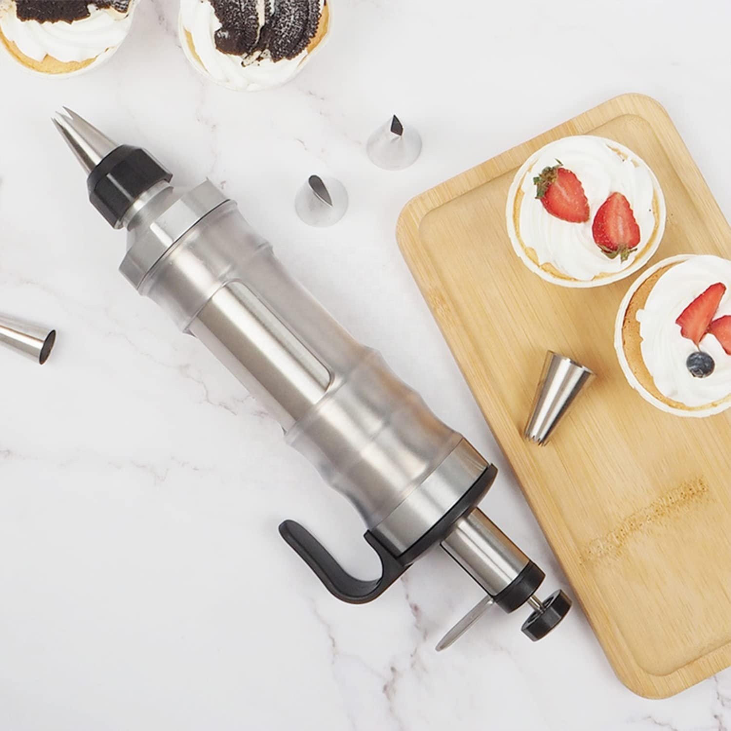 Icing Decoration Gun Set Stainless Steel Dessert Decorator Cake Decorating Tool