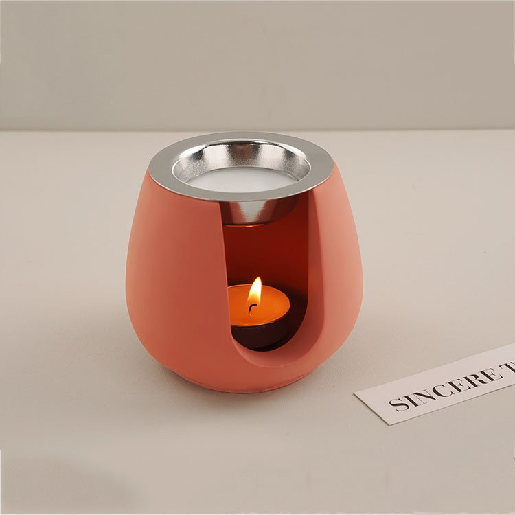 YS Round Aromatherapy Burner Silicone Mold Hydroponic Plant Vase Decorations Casting Mould DIY Essential Oil Candlestick Making