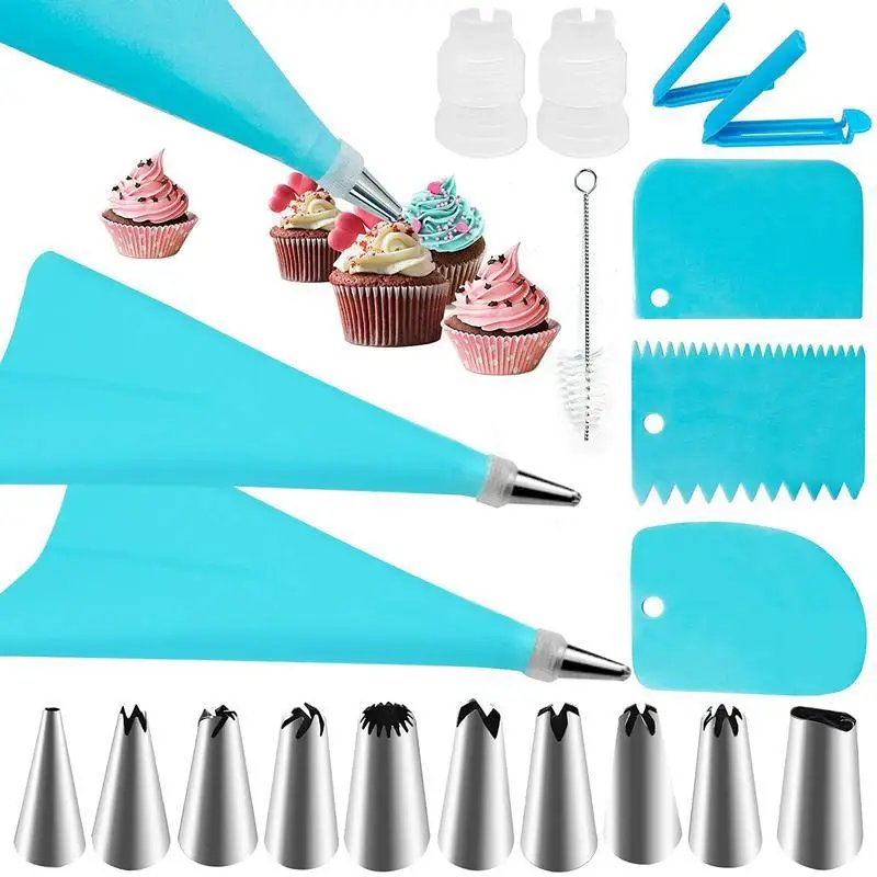 Manufacturers supply 20 21 32 33 36 39PCS cake DIY decorative decorating mouth decorating bag cream scraper