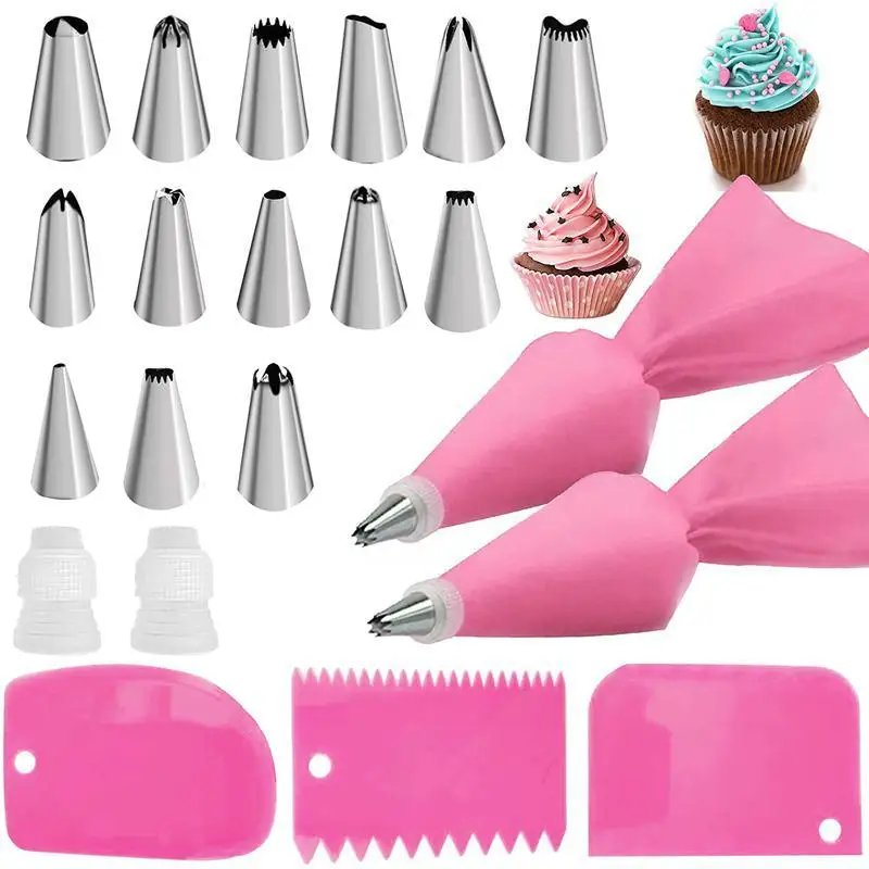 Manufacturers supply 20 21 32 33 36 39PCS cake DIY decorative decorating mouth decorating bag cream scraper