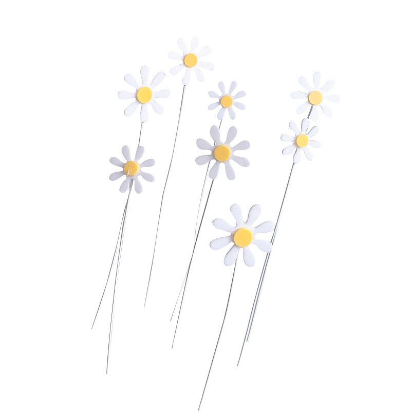 Flower Cake Toppers Chrysanthemum Cupcake Toppers Cake Birthday Wedding Baby Shower Party Supplies Daisy Cake Decorations