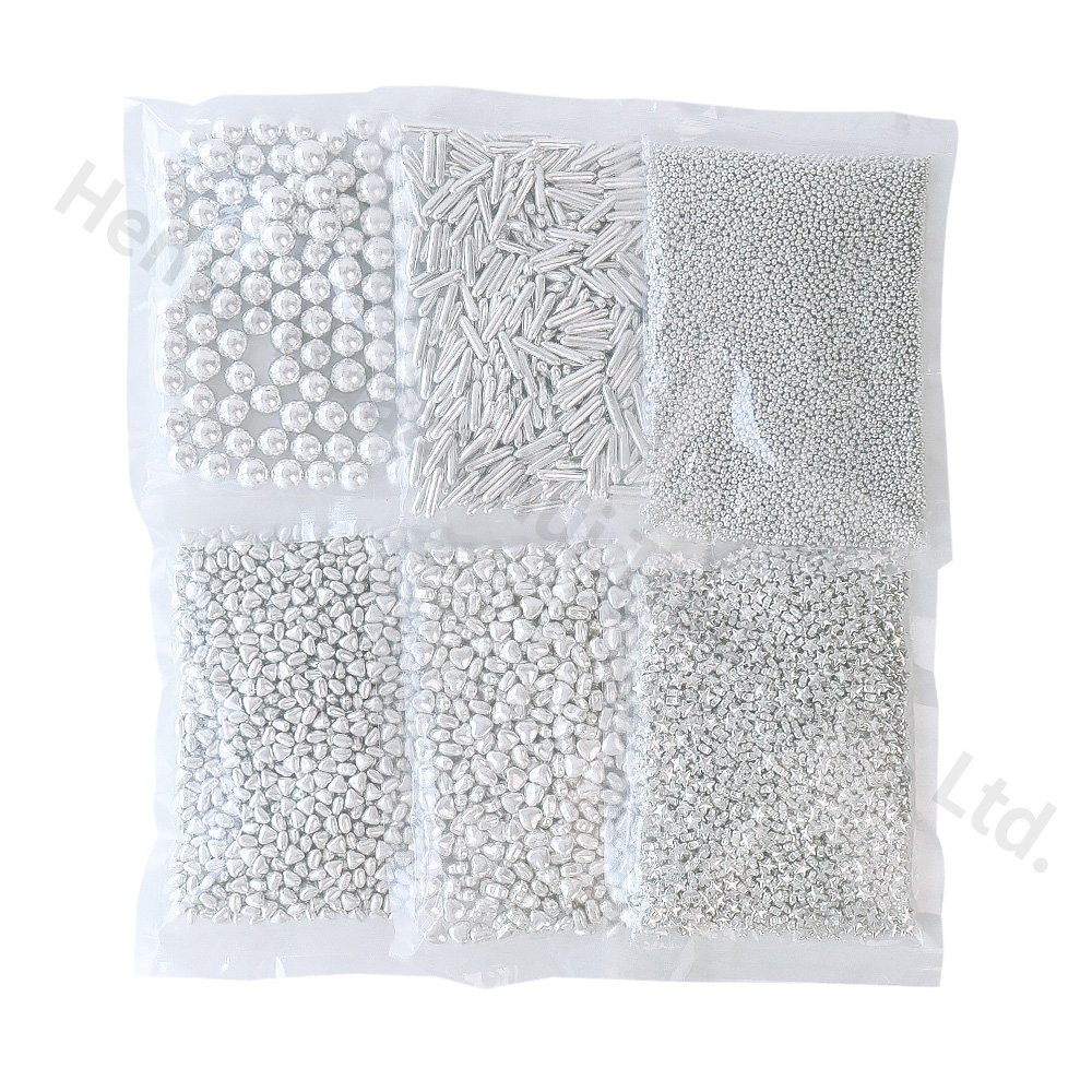 Hot Selling gold Sugar sprinkles cake decorating supplies sugar pearls metallic silver sugar beads sprinkles cake accessories