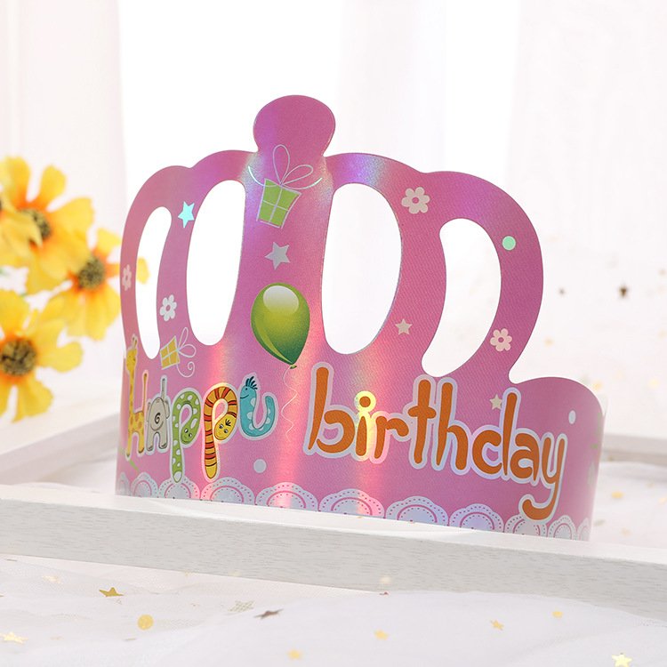 Wholesale cake decorating supplies Birthday Hat Children's birthday decoration Hat paper cartoon hat Party Supplies