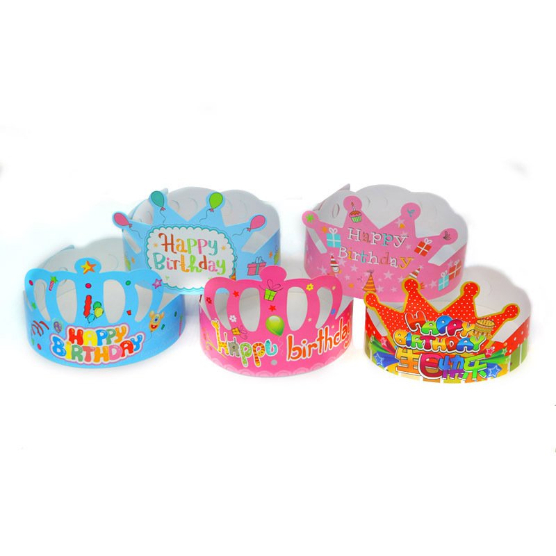 Wholesale cake decorating supplies Birthday Hat Children's birthday decoration Hat paper cartoon hat Party Supplies