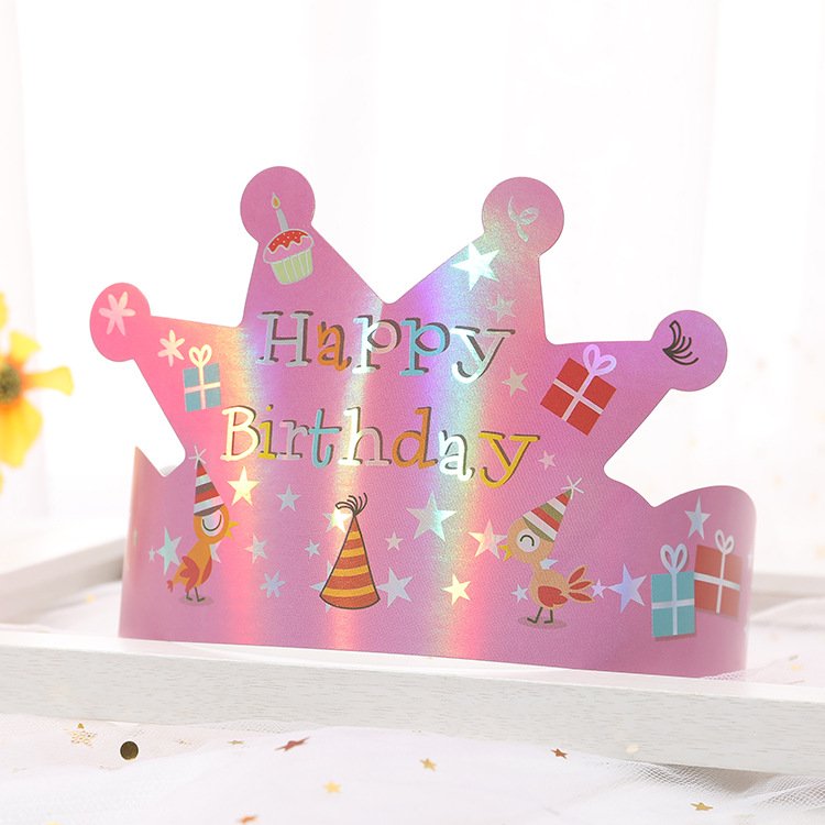 Wholesale cake decorating supplies Birthday Hat Children's birthday decoration Hat paper cartoon hat Party Supplies