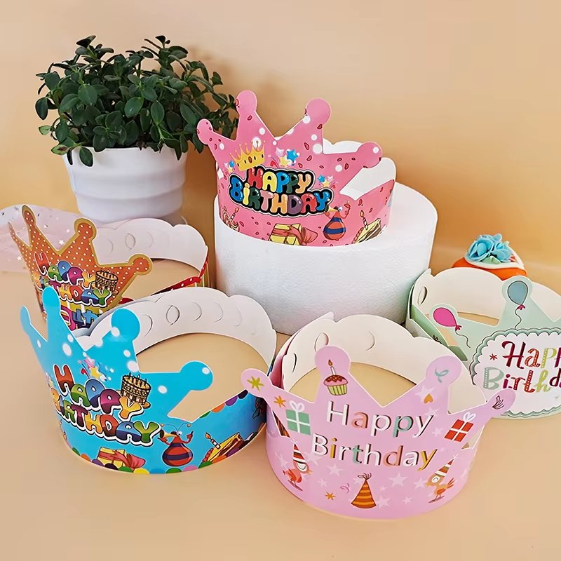 Wholesale cake decorating supplies Birthday Hat Children's birthday decoration Hat paper cartoon hat Party Supplies