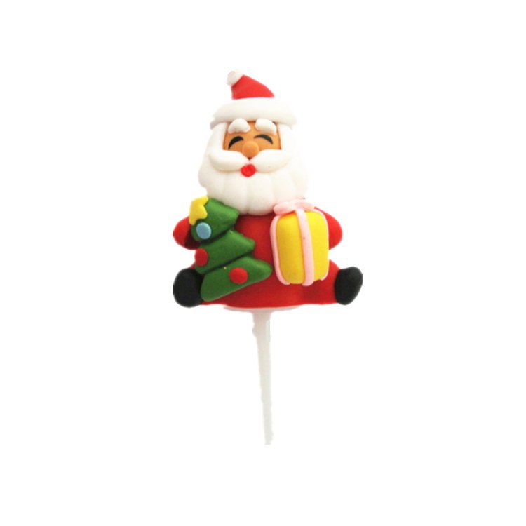 Happy Christmas Polymer Clay cake topper supplies custom cupcake decorations