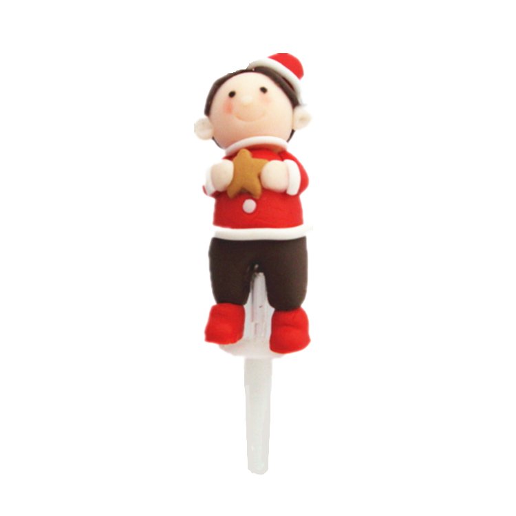 Happy Christmas Polymer Clay cake topper supplies custom cupcake decorations