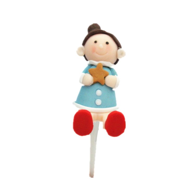 Happy Christmas Polymer Clay cake topper supplies custom cupcake decorations