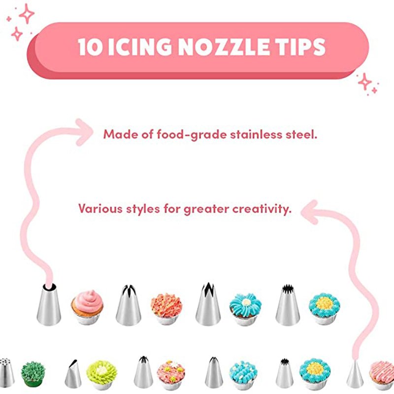 Hot Sale 237 Pieces Cake Decorating Supplies Kit For Beginners Ultimate Kitchen Patisserie & Baking Supplies Set