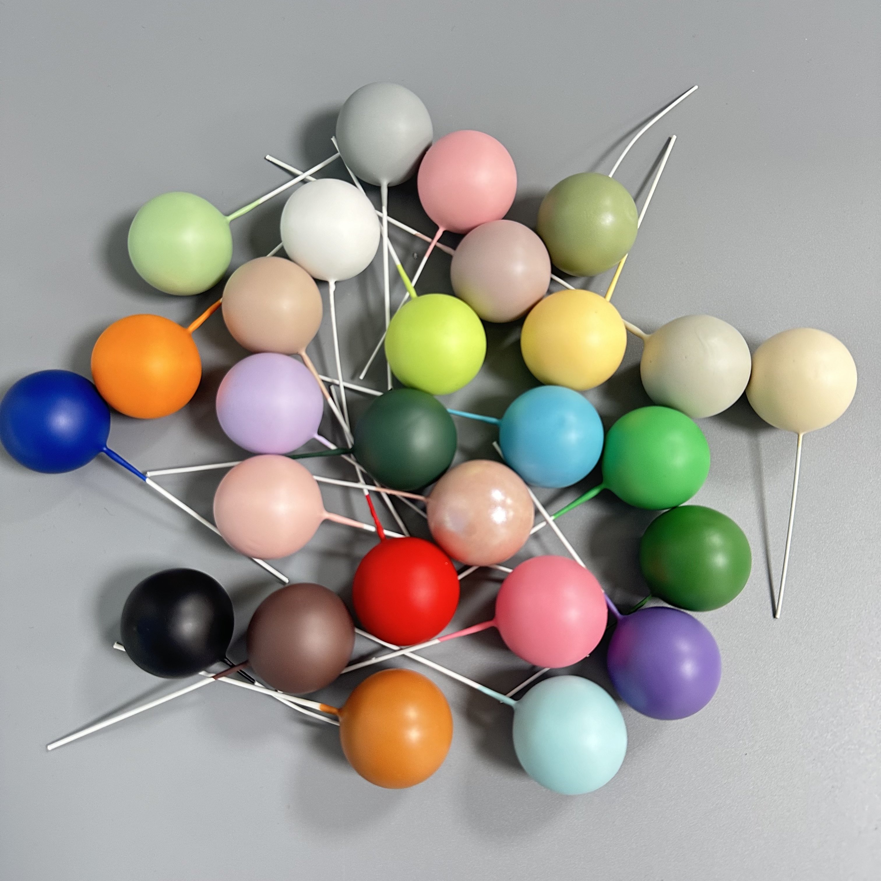 different size mixed ball one bag Birthday cake decoration Matte macaron ball baking foam party supplies